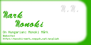 mark monoki business card