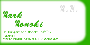 mark monoki business card